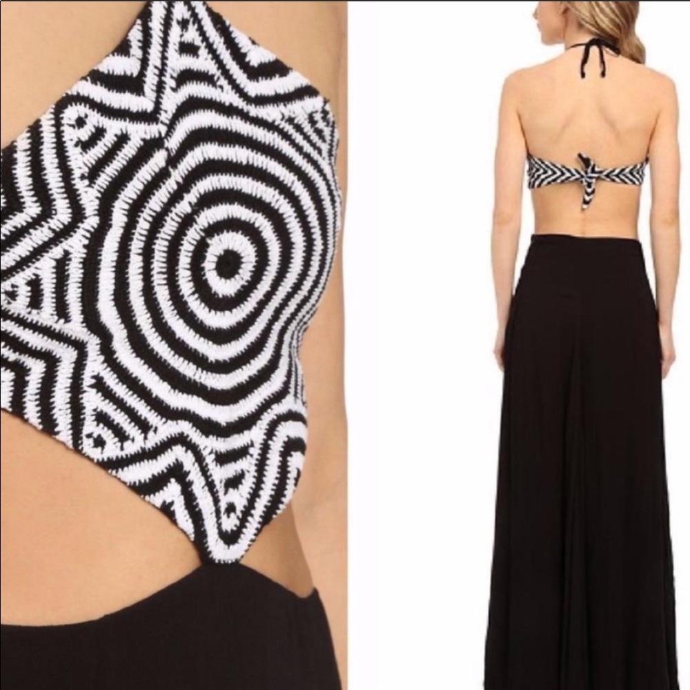 Mara Hoffman Swim Black & White Knit Maxi Dress